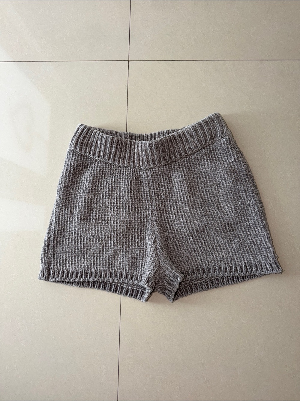 Meshki Grey Chenille Shorts